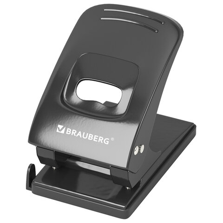 Дырокол Brauberg Office Style, 185*110 мм, 60 л., черный Дырокол Brauberg Office Style, 185*110 мм, 60 л., черный
