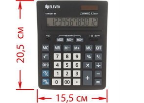 Калькулятор 12-разрядный Eleven CDB1201, черный