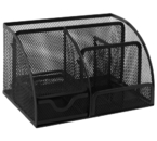 Подставка-органайзер настольная Brauberg Germanium, 220×140×125 мм, черная