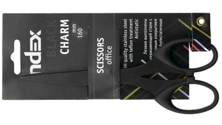 Ножницы канцелярские Black Charm, 160 мм, ручки черные