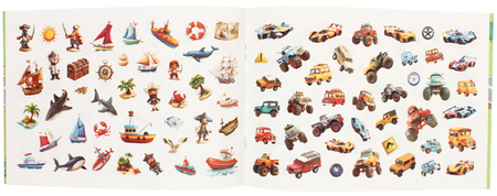 Альбом с наклейками «Три совы», 240*165 мм, 3 л., 250 шт., «Для мальчиков»