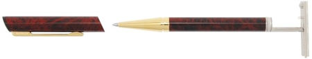 Ручка-штамп Modico , тип S-35, покрытие - красно-черный мрамор, позолота