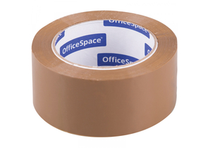 Клейкая лента упаковочная OfficeSpace, 48 мм×100 м, толщина ленты 45 мкм, коричневая