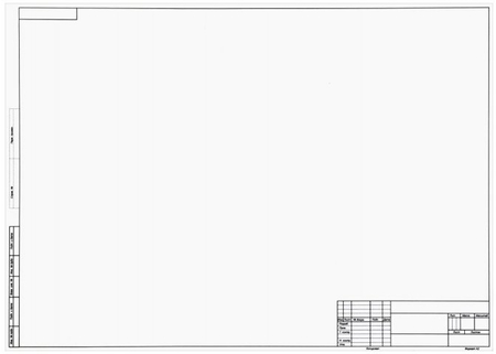Форматка чертежная «Полиграфкомбинат», А2 (420*594 мм) + штамп, горизонтальная