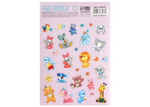 Наклейки бумажные Sima-Land, 11×16 см, «Любимые игрушки»