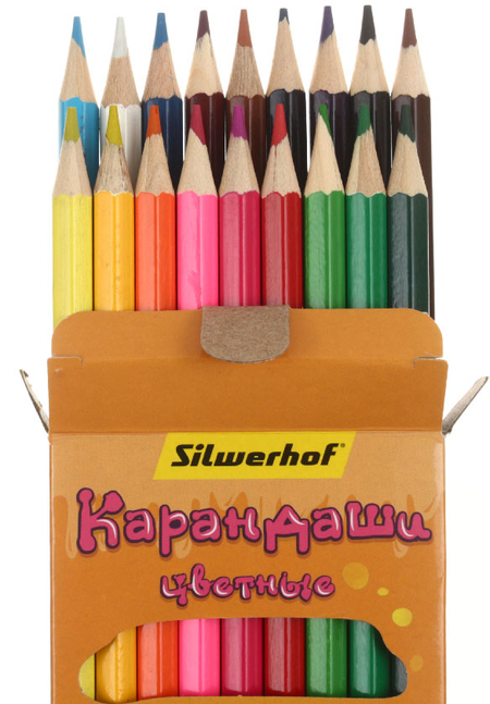 Карандаши цветные Silwerhof «Монстрики» (деревянный копус), 18 цветов, длина 175 мм Карандаши цветные Silwerhof «Монстрики» (деревянный копус), 18 цветов, длина 175 мм