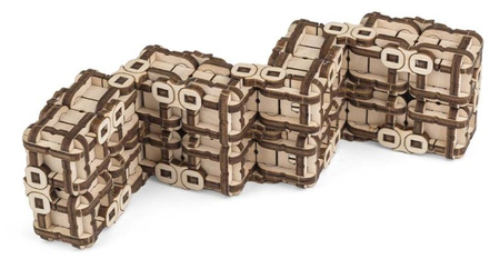 Конструктор-мини деревянный Ewa, 26*52*208 мм, «Метаморфик Змейка»