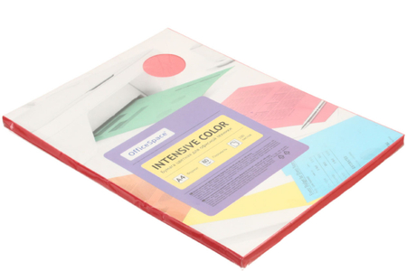 Бумага офисная цветная OfficeSpace Intensive Color, А4 (210*297 мм), 80 г/м2, 100 л., красная