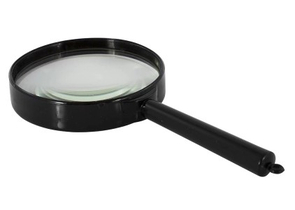 Лупа офисная Silwerhof Daily, диаметр 75 мм, увеличение в 5 раз, черная