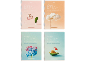 Тетрадь общая А4, 80 л. на гребне Dream, 205×295 мм, клетка, ассорти