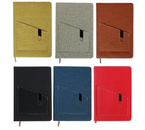 Ежедневник недатированный с карманом А5, 145×210 мм, 80 л., линия, ассорти