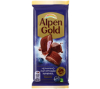 Шоколад Alpen Gold, 80 г, «Черника с йогуртом», молочный шоколад