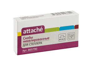 Скобы для степлеров Attache, №24/6, 1000 шт. Скобы для степлеров Attache, №24/6, 1000 шт.