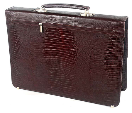 Портфель деловой из натуральной кожи «Кинг» 1081, 415*300*70 мм, рифленый коричневый Портфель деловой из натуральной кожи «Кинг» 1081, 415*300*70 мм, рифленый коричневый