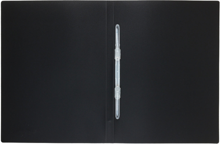 Папка-скоросшиватель с пластиковым механизмом Brauberg Office, толщина пластика 0,5 мм, черная
