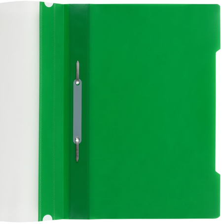 Папка-скоросшиватель пластиковая А4 Index 1200, толщина пластика 0,18 мм, зеленая