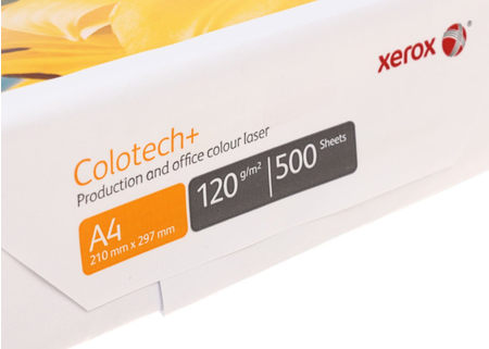 Бумага офисная Xerox Colotech+ Uncoated (без покрытия), А4 (210*297 мм), 120 г/м2, 500 л.