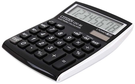 Калькулятор 8-разрядный Citizen CDC-80, черный