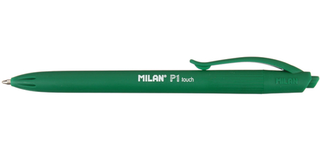 Ручка шариковая автоматическая Milan P1 Touch, корпус зеленый, стержень зеленый Ручка шариковая автоматическая Milan P1 Touch, корпус зеленый, стержень зеленый