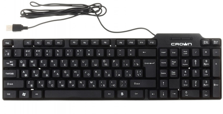 Клавиатура Crown CMK-485, USB, проводная, черная