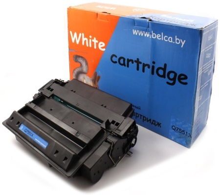 Тонер-картридж White Cartridge Q7551X, черный, ресурс 13000 страниц