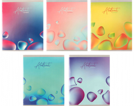 Тетрадь общая А5, 96 л. на скобе «Абстракция», 160*202 мм, клетка, ассорти Тетрадь общая А5, 96 л. на скобе «Абстракция», 160*202 мм, клетка, ассорти