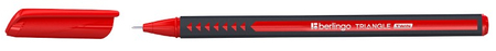 Ручка шариковая одноразовая Berlingo Triangle Twin (аналог ручек Linc), корпус красный, стержень красный