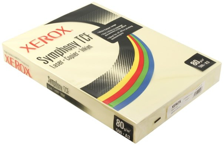 Бумага офисная цветная Xerox Symphony TCF, А3 (297*420 мм), 80 г/м2, 500 л., бледно-желтая