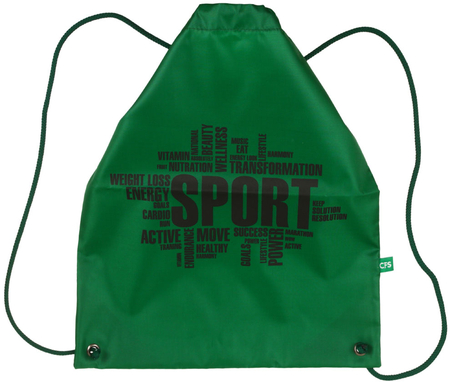 Сумка для обуви CFS Sport, 325*400 мм, зеленая Сумка для обуви CFS Sport, 325*400 мм, зеленая