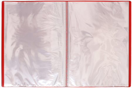 Папка пластиковая на 20 файлов «Бюрократ», толщина пластика 0,6 мм, красная