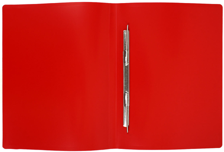 Папка-скоросшиватель пластиковая с пружиной Workmate, толщина пластика 0,5 мм, красная