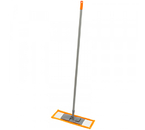 Швабра для пола OfficeClean Professional, размер насадки - 40×10 см, длина черенка - 110 см, оранжевая