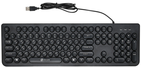 Клавиатура Oklick 400MR, USB, проводная, черная