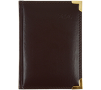 Ежедневник датированный на 2026 год Delucci (А6), 110×160 мм, 184 л., коричневый