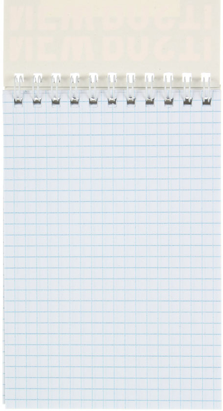 Блокнот на гребне BG А6, 100*140 мм, 60 л., клетка, New Post, ассорти