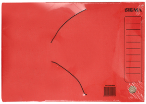 Папки архивные из гофрокартона на резинке Silwerhof, 3 шт., корешок 75 мм, 250×325×75 мм, красные