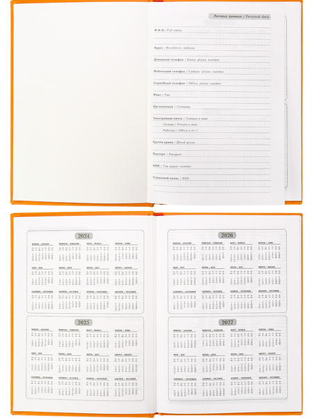 Ежедневник недатированный «Глосс» А5, 145*205 мм, 80 л., оранжевый Ежедневник недатированный «Глосс» А5, 145*205 мм, 80 л., оранжевый