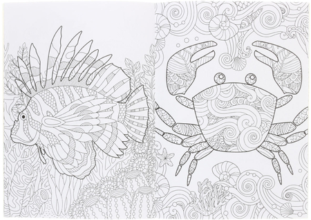 Раскраска-антистресс А4 «Три совы», 8 л., «Подводное царство»