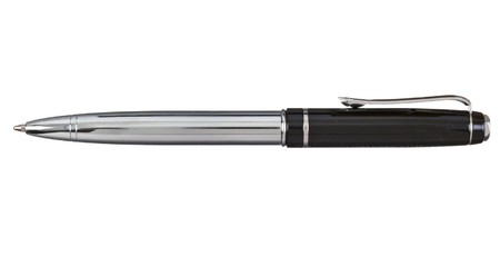 Ручка подарочная шариковая Darvish, корпус серебристый с черным