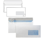 Конверт почтовый 110×220 мм (DL) KurtStrip, силикон, окно, чистый, запечатка