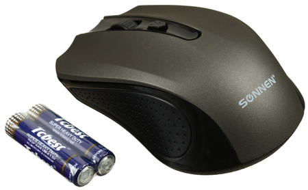 Мышь компьютерная Sonnen V99, беспроводная, серая Мышь компьютерная Sonnen V99, беспроводная, серая