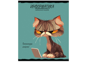 Тетрадь предметная А5, 48 л. на скобе «Про хвост», 165×205 мм, клетка, «Информатика» Тетрадь предметная А5, 48 л. на скобе «Про хвост», 165×205 мм, клетка, «Информатика»