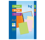 Сменный блок для тетради на кольцах BG (А4), 120 л., клетка, 4 цвета