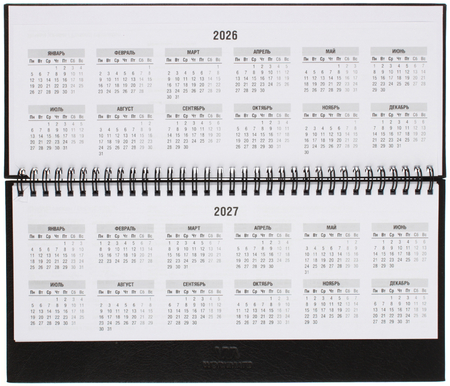 Планинг датированный на гребне на 2026 год Workmate Profy, 300*140 мм, 64 л., черный