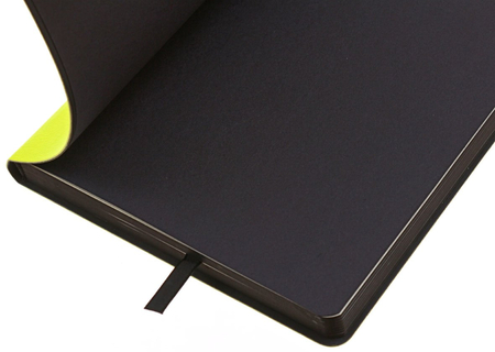 Ежедневник недатированный «Наппа» , 145*210 мм, 136 л., неоново-желтый