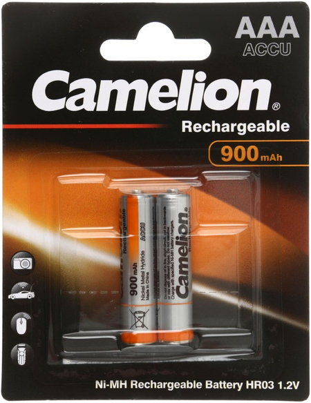 Аккумулятор Camelion Rechargeable Accu, AAA, 1.2V, 900 mAh Аккумулятор Camelion Rechargeable Accu, AAA, 1.2V, 900 mAh