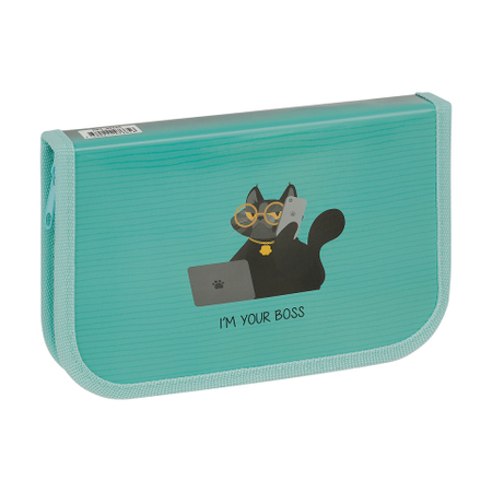 Пенал однокамерный ArtSpace, 200*130 мм, Cat Boss
