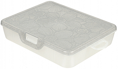 Органайзер для хранения мелочей Fiori Orchid M, 190*160*45 мм, белый перламутр Органайзер для хранения мелочей Fiori Orchid M, 190*160*45 мм, белый перламутр