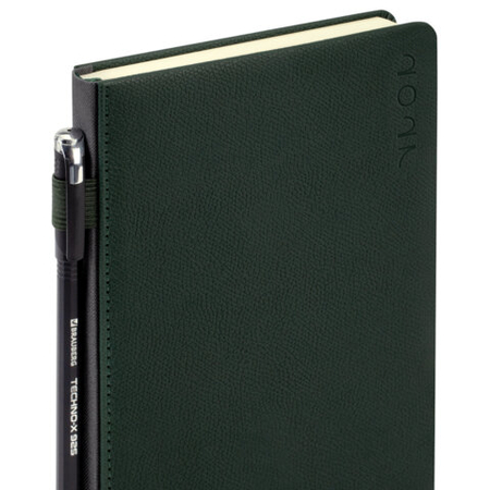 Ежедневник датированный на 2027 год Brauberg Essential, 140*210 мм, 176 л., темно-зеленый