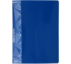Папка пластиковая на 40 файлов «Бюрократ», толщина пластика 0,65 мм, синяя